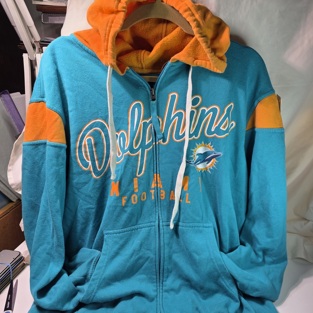 Teal and Orange Dolphins Hoodie